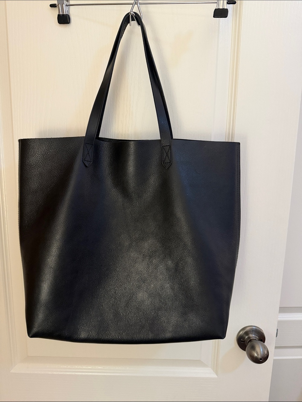 Madewell Black Leather-Look Tote